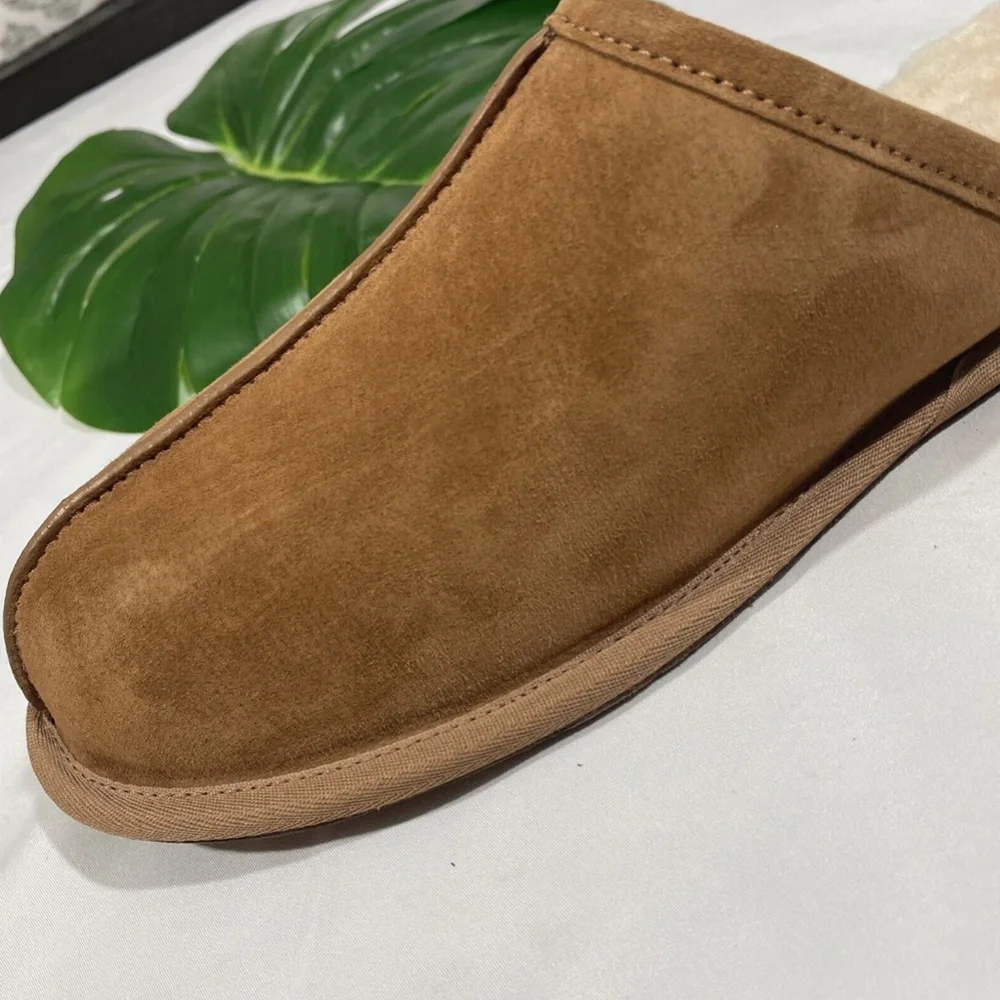 NEW $90 UGG [ Men size 18 US ] Scuff Slipper Shoes‎ in Chestnut Suede